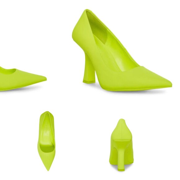 STEVE MADDEN CASSIDY YELLOW NEON PUMPS SIZE 6-NEVER WORN - Picture 2 of 6